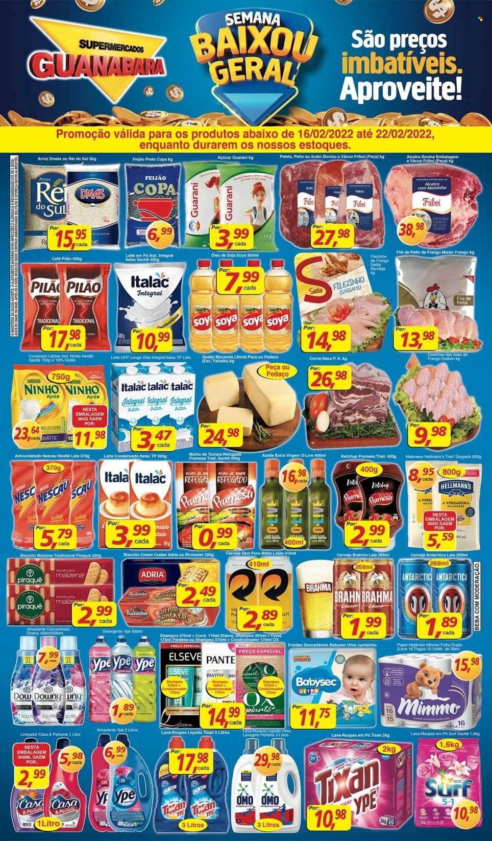 Folheto Supermercados Guanabara - 16/02/2022 - 22/02/2022. Página 12