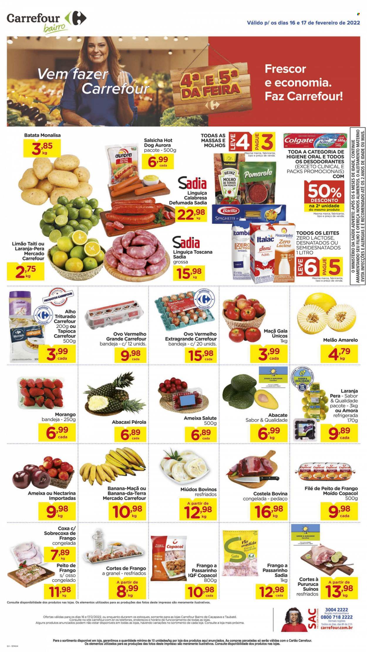 Folheto Carrefour Bairro - 16/02/2022 - 17/02/2022. Página 1