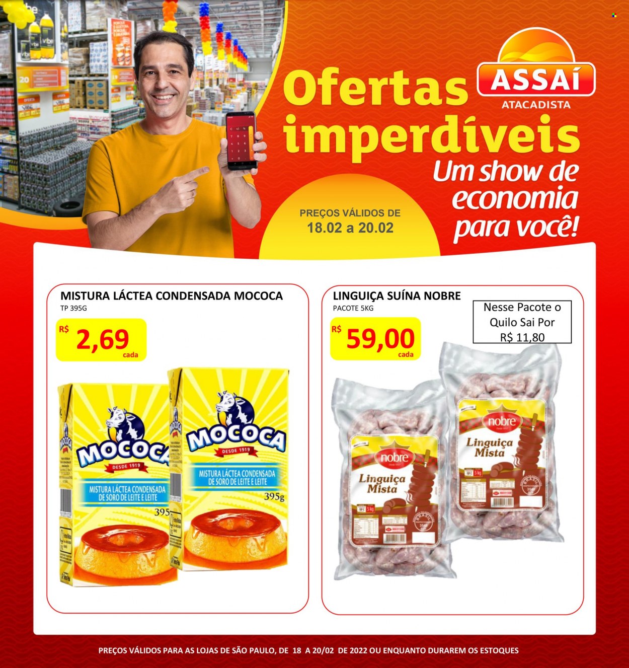 Folheto Assaí Atacadista - 18/02/2022 - 20/02/2022. Página 1