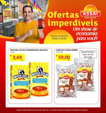 Folheto Assaí Atacadista - 18/02/2022 - 20/02/2022.