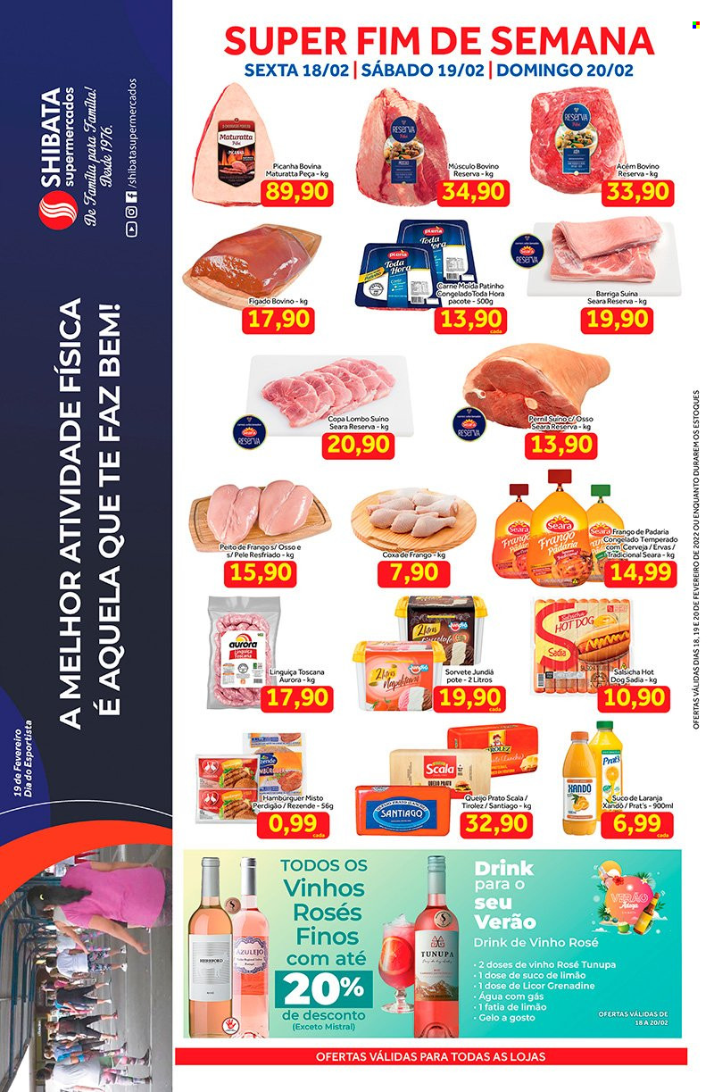 Folheto Shibata Supermercados - 18/02/2022 - 20/02/2022. Página 1