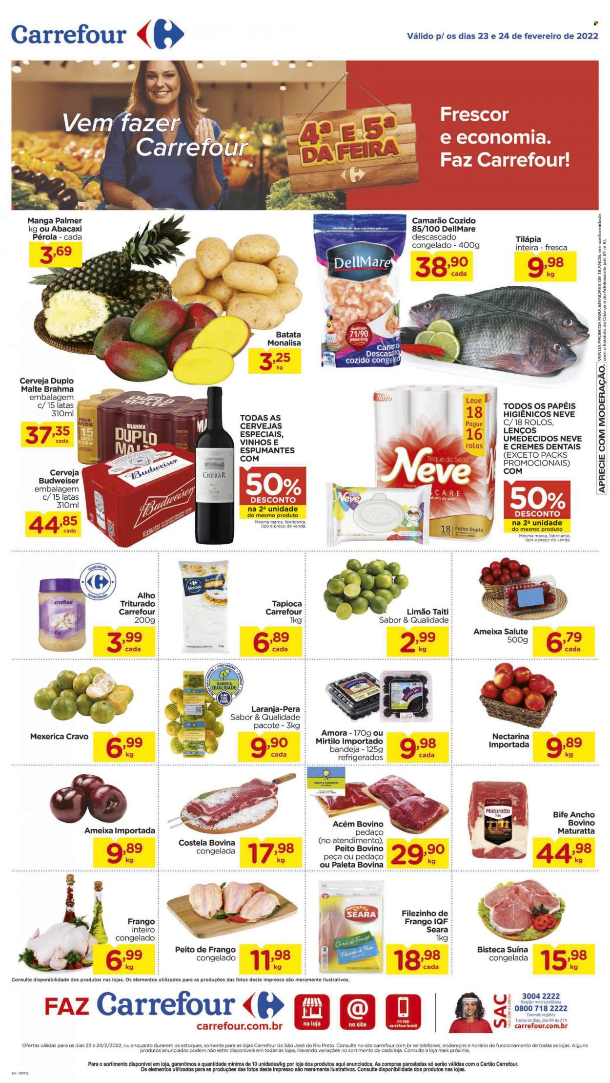 Folheto Carrefour Hiper - 23/02/2022 - 24/02/2022. Página 1