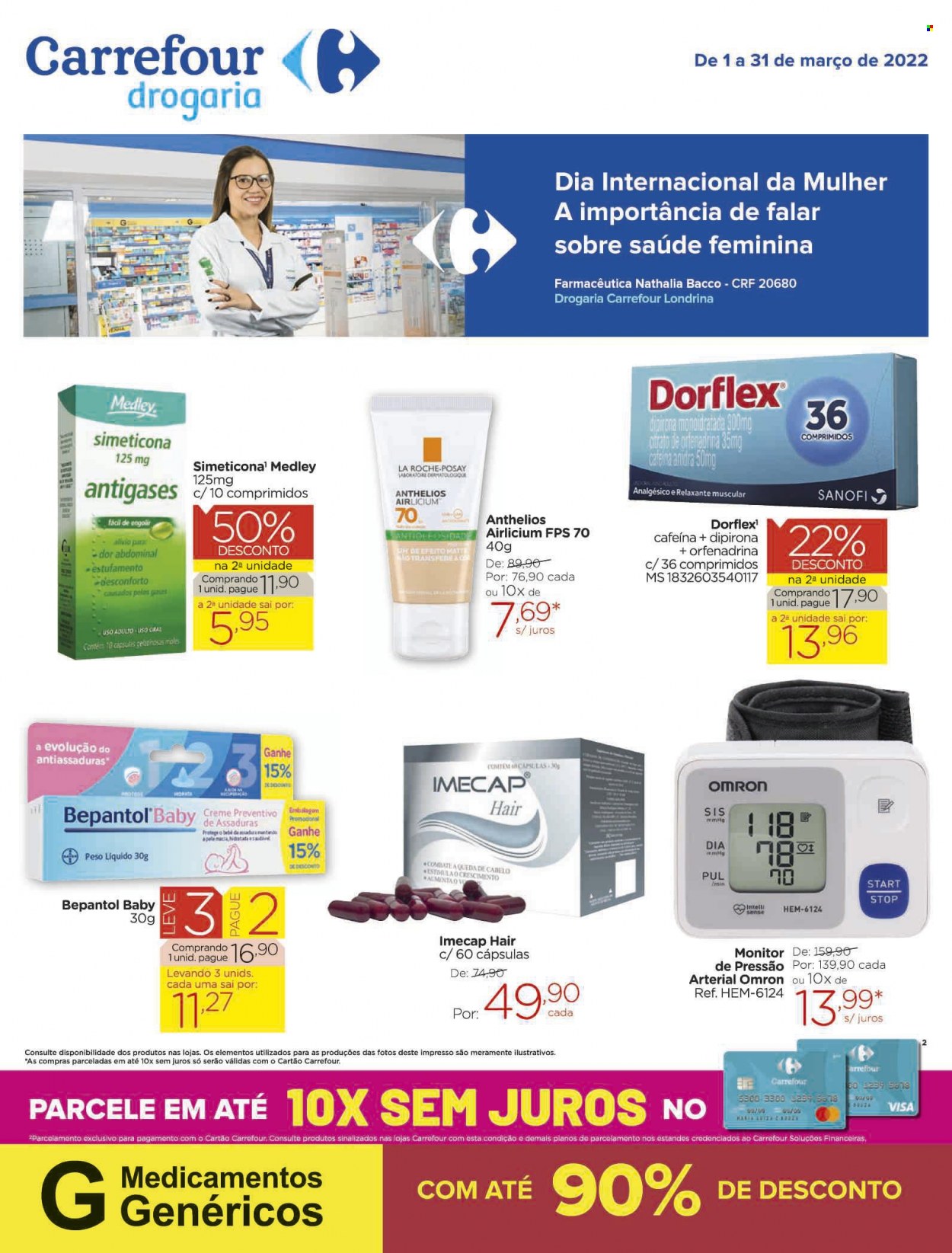 Folheto Carrefour Drogaria - 01/03/2022 - 31/03/2022. Página 1