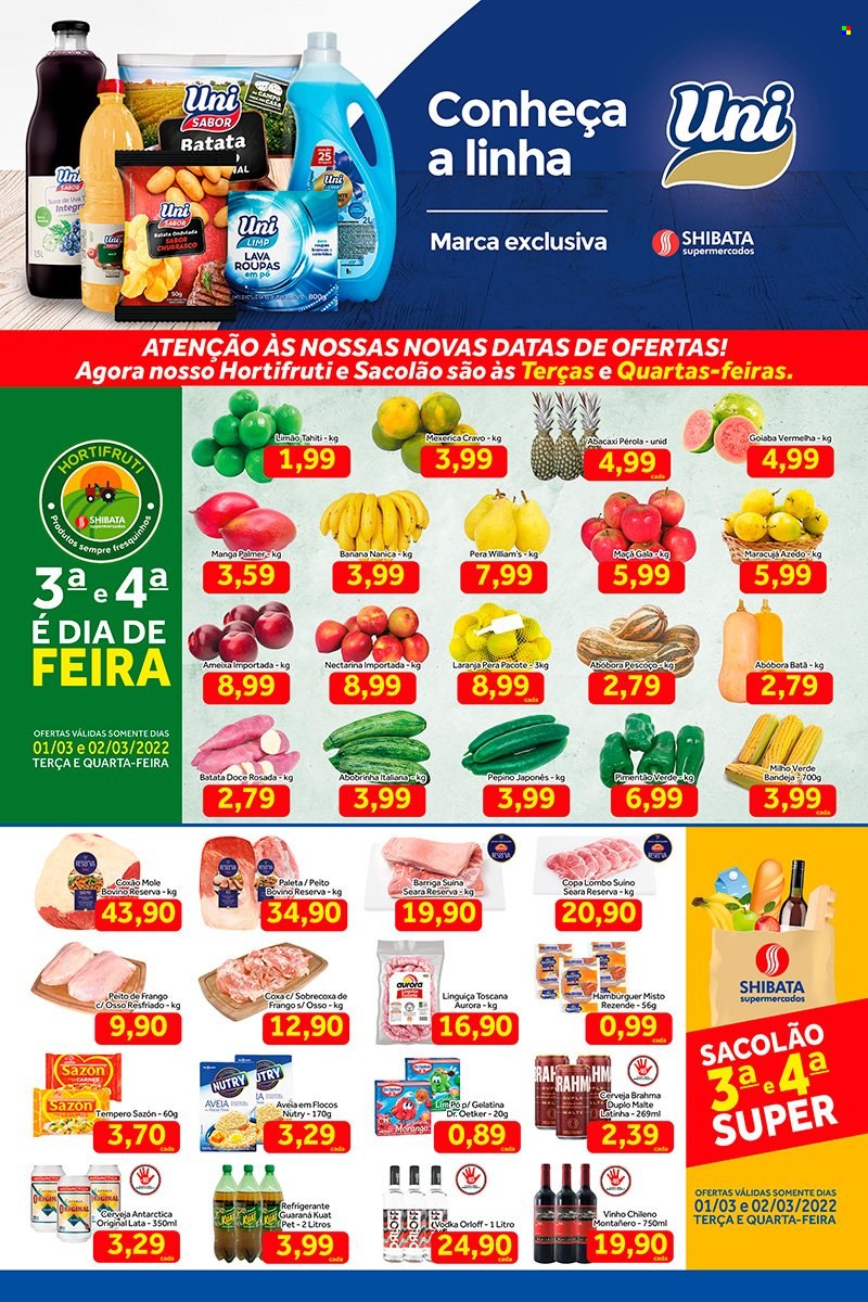 Folheto Shibata Supermercados - 01/03/2022 - 07/03/2022. Página 1