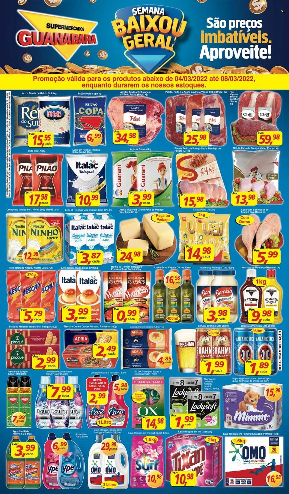 Folheto Supermercados Guanabara - 04/03/2022 - 08/03/2022. Página 1