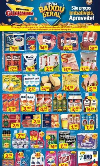 Folheto Supermercados Guanabara - 04/03/2022 - 08/03/2022.