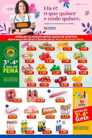 Folheto Shibata Supermercados - 08/03/2022 - 14/03/2022.