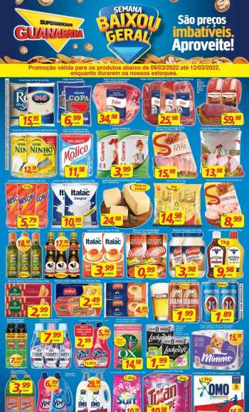 Folheto Supermercados Guanabara - 09/03/2022 - 12/03/2022.
