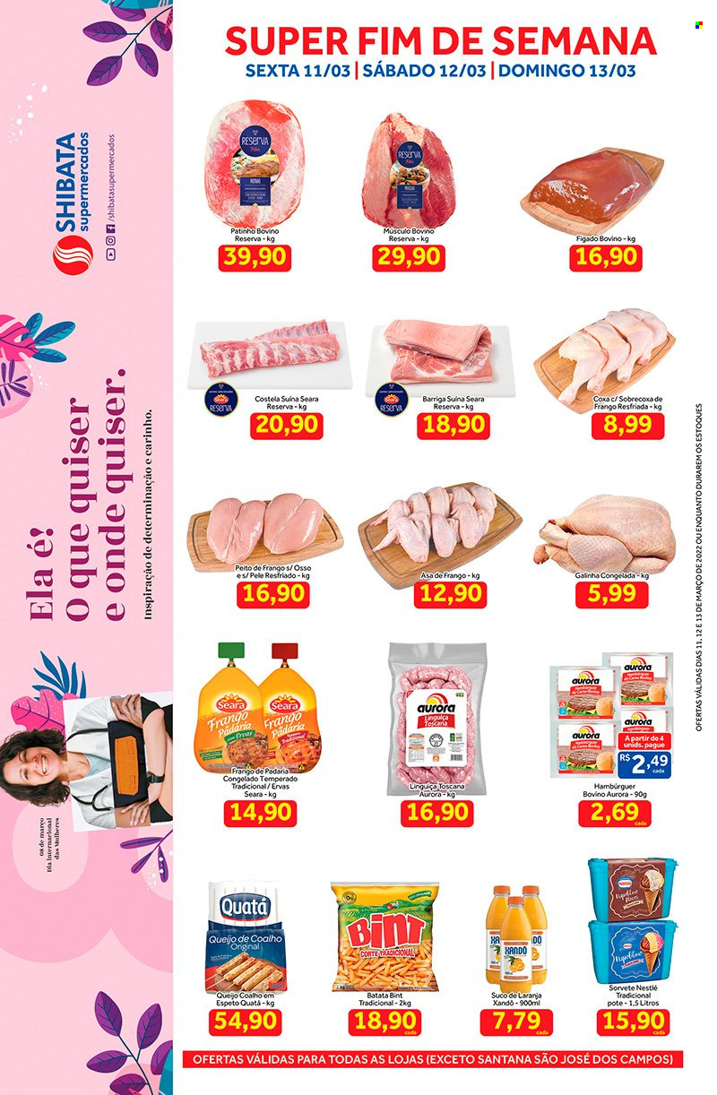 Folheto Shibata Supermercados - 11/03/2022 - 13/03/2022. Página 1