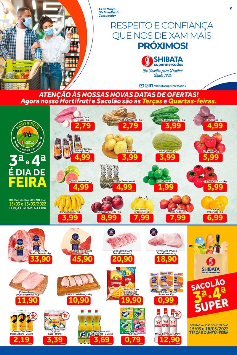 Folheto Shibata Supermercados - 15/03/2022 - 21/03/2022. Página 1