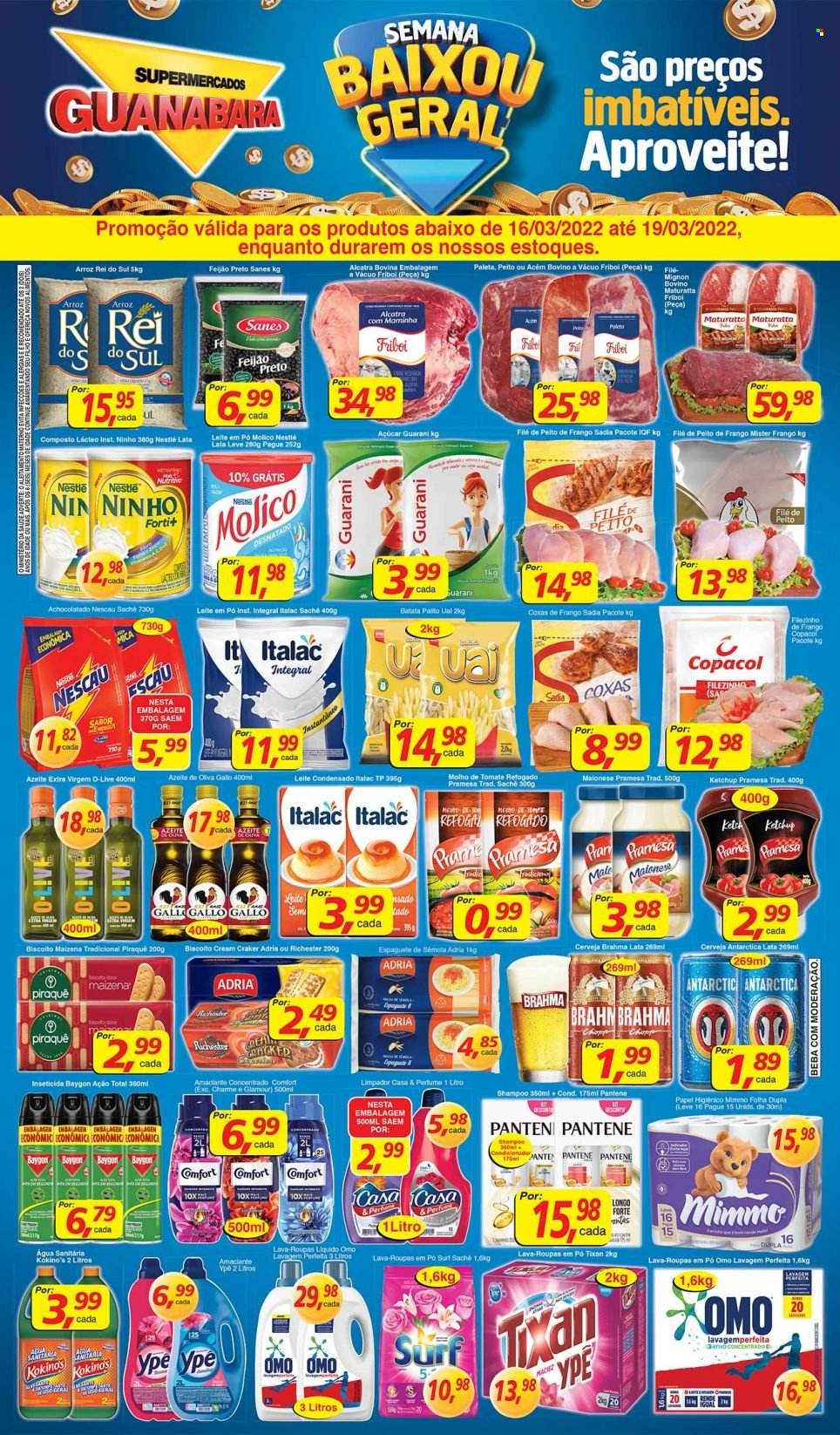 Folheto Supermercados Guanabara - 16/03/2022 - 19/03/2022. Página 1