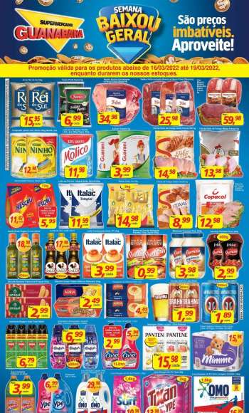 Folheto Supermercados Guanabara - 16/03/2022 - 19/03/2022.