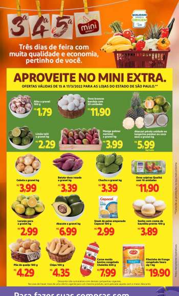 Folheto Mini Extra - 15/03/2022 - 17/03/2022.