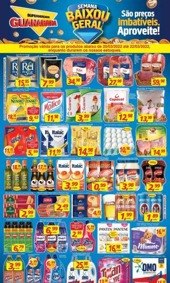 Folheto Supermercados Guanabara - 20/03/2022 - 22/03/2022.