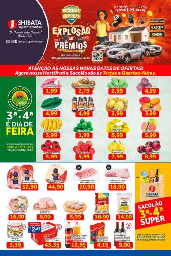 Folheto Shibata Supermercados - 22/03/2022 - 28/03/2022.