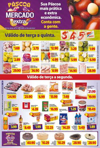 Folheto Mercado Extra - 22/03/2022 - 28/03/2022.