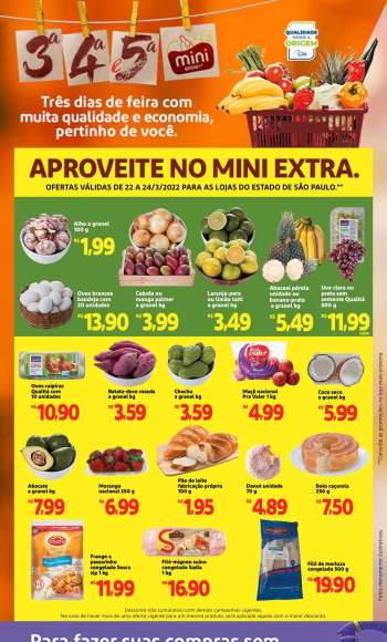 Folheto Mini Extra - 22/03/2022 - 24/03/2022.