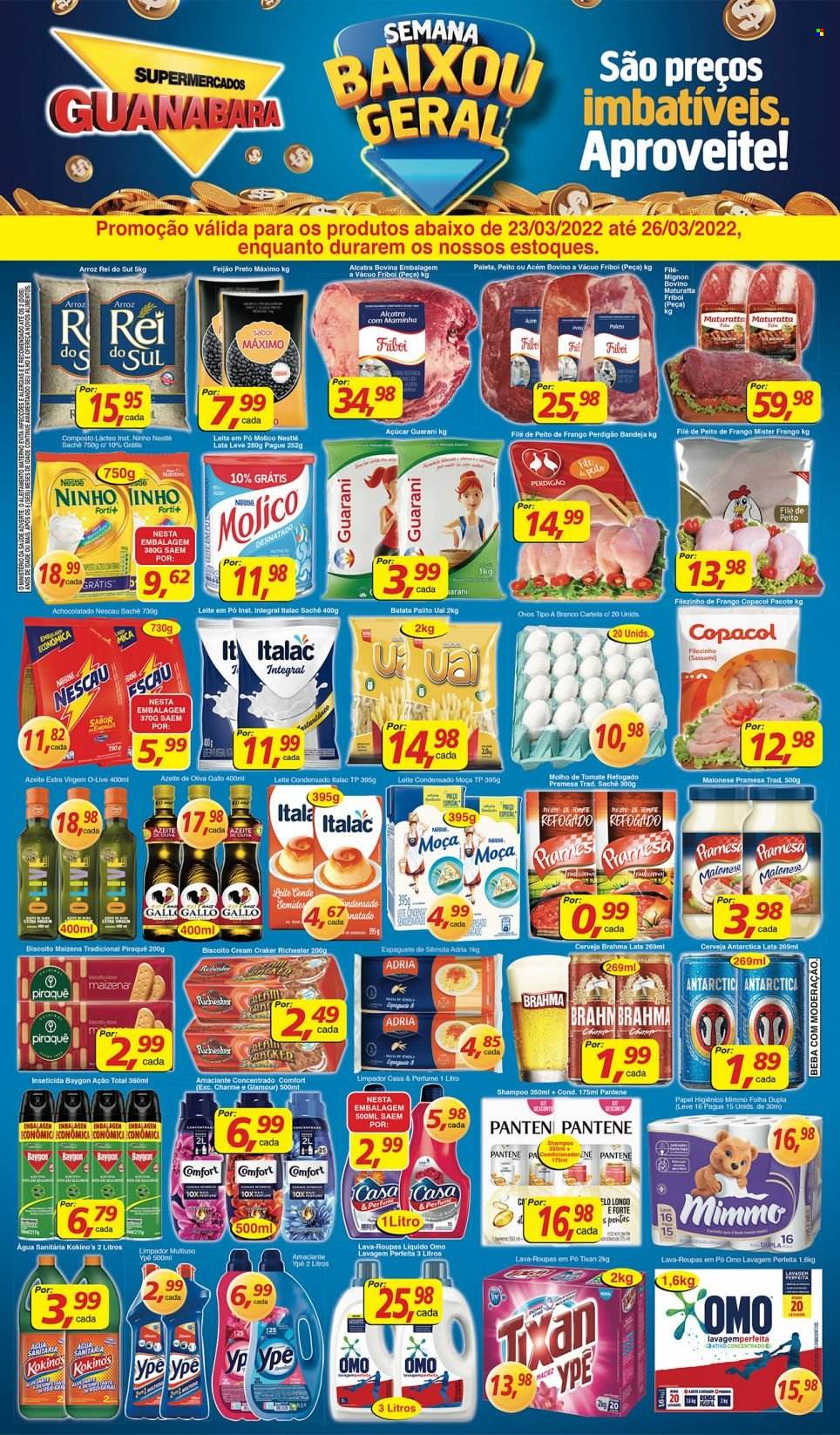 Folheto Supermercados Guanabara - 23/03/2022 - 26/03/2022. Página 1