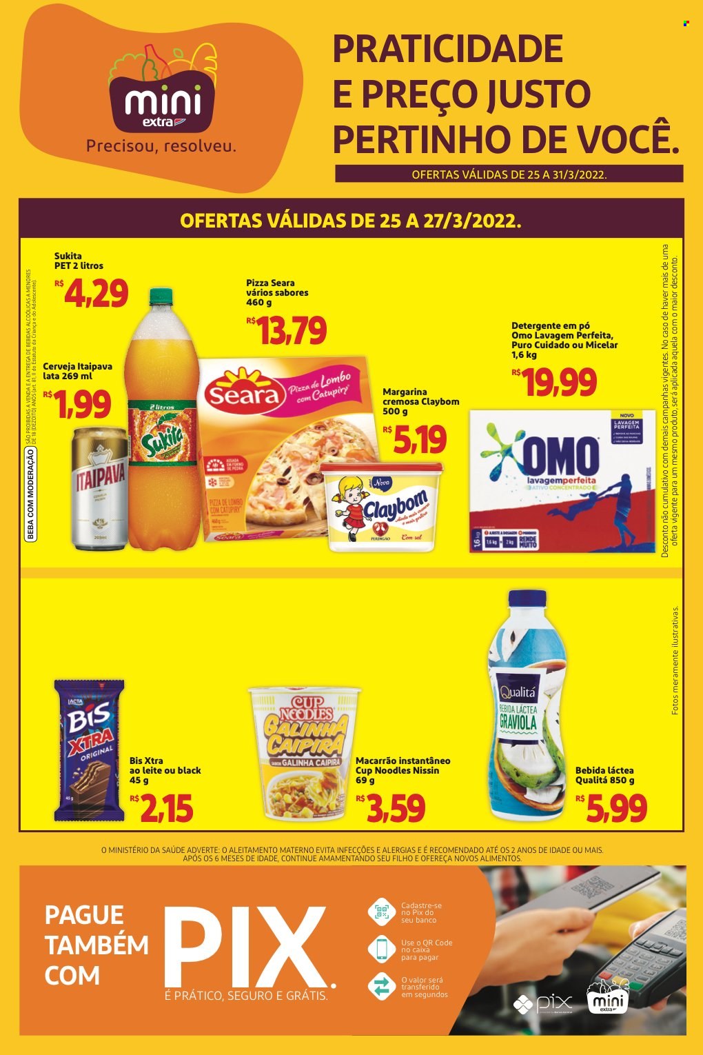 Folheto Mini Extra - 25/03/2022 - 31/03/2022. Página 1