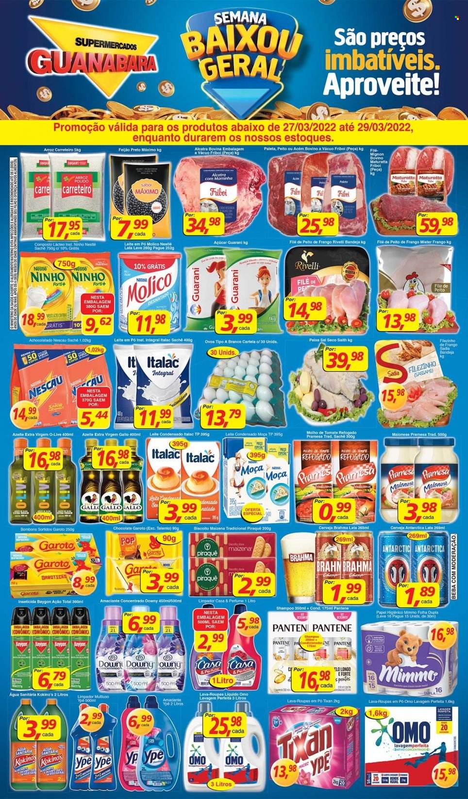 Folheto Supermercados Guanabara - 27/03/2022 - 29/03/2022. Página 1