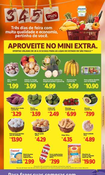 Folheto Mini Extra - 29/03/2022 - 31/03/2022.