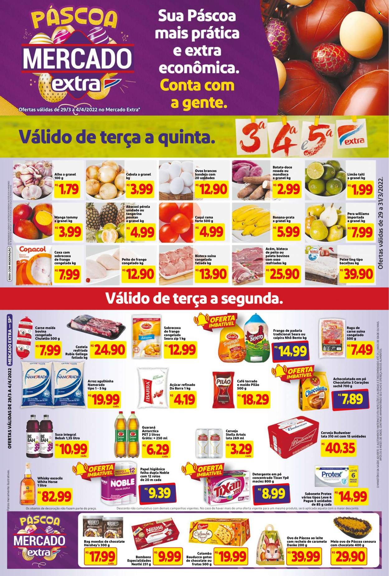 Folheto Mercado Extra - 29/03/2022 - 04/04/2022. Página 1