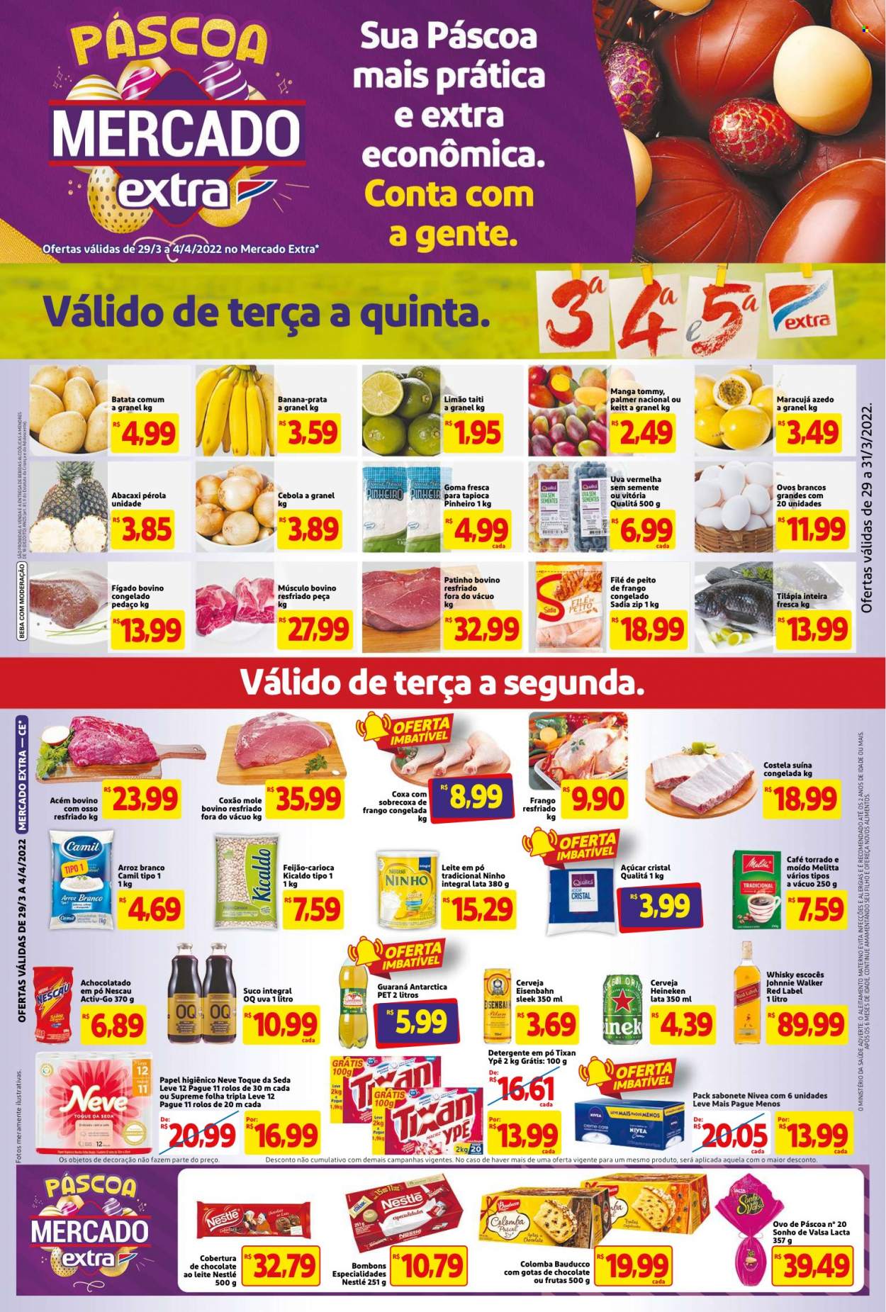 Folheto Mercado Extra - 29/03/2022 - 04/04/2022. Página 1