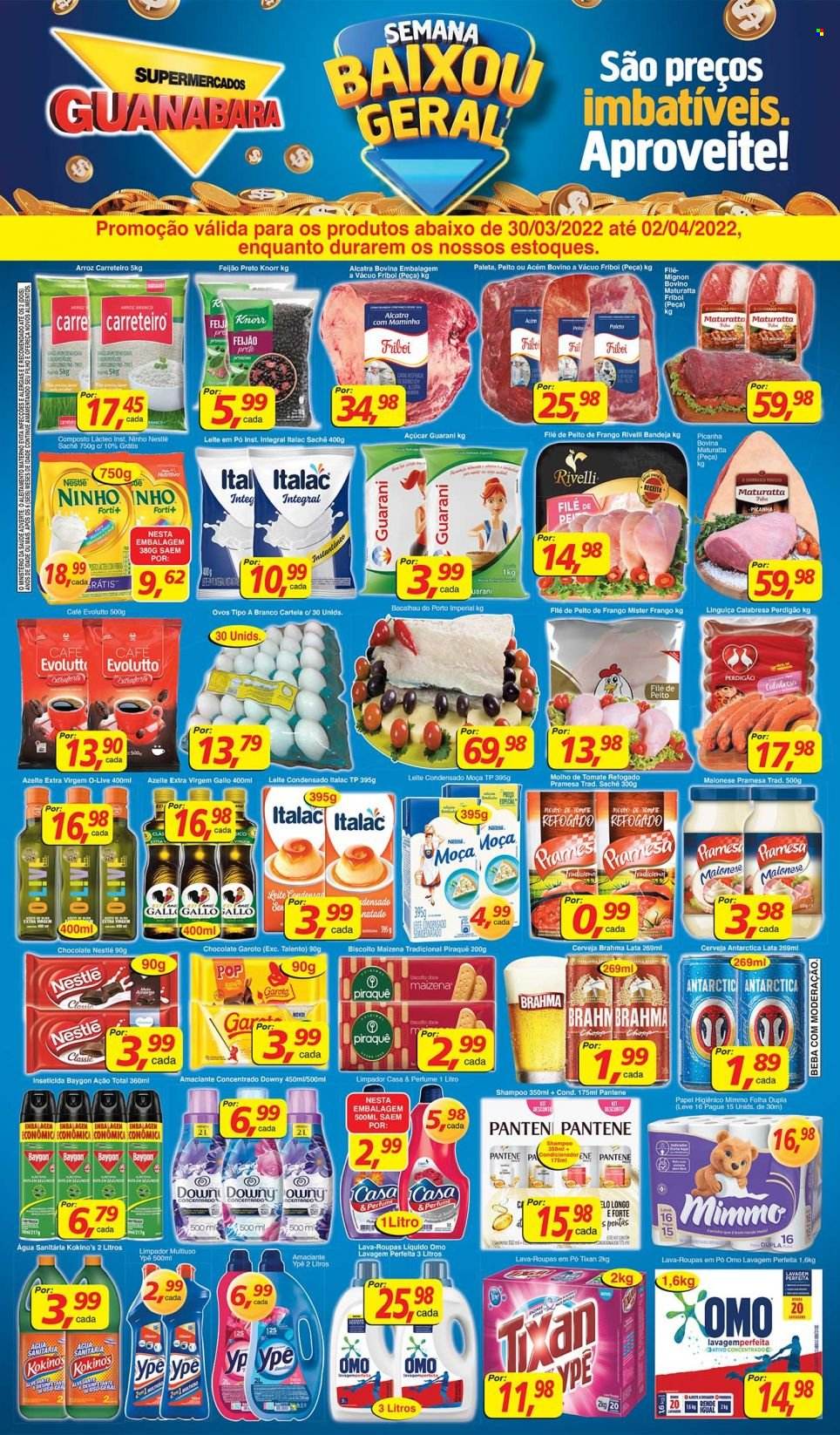 Folheto Supermercados Guanabara - 30/03/2022 - 02/04/2022. Página 1