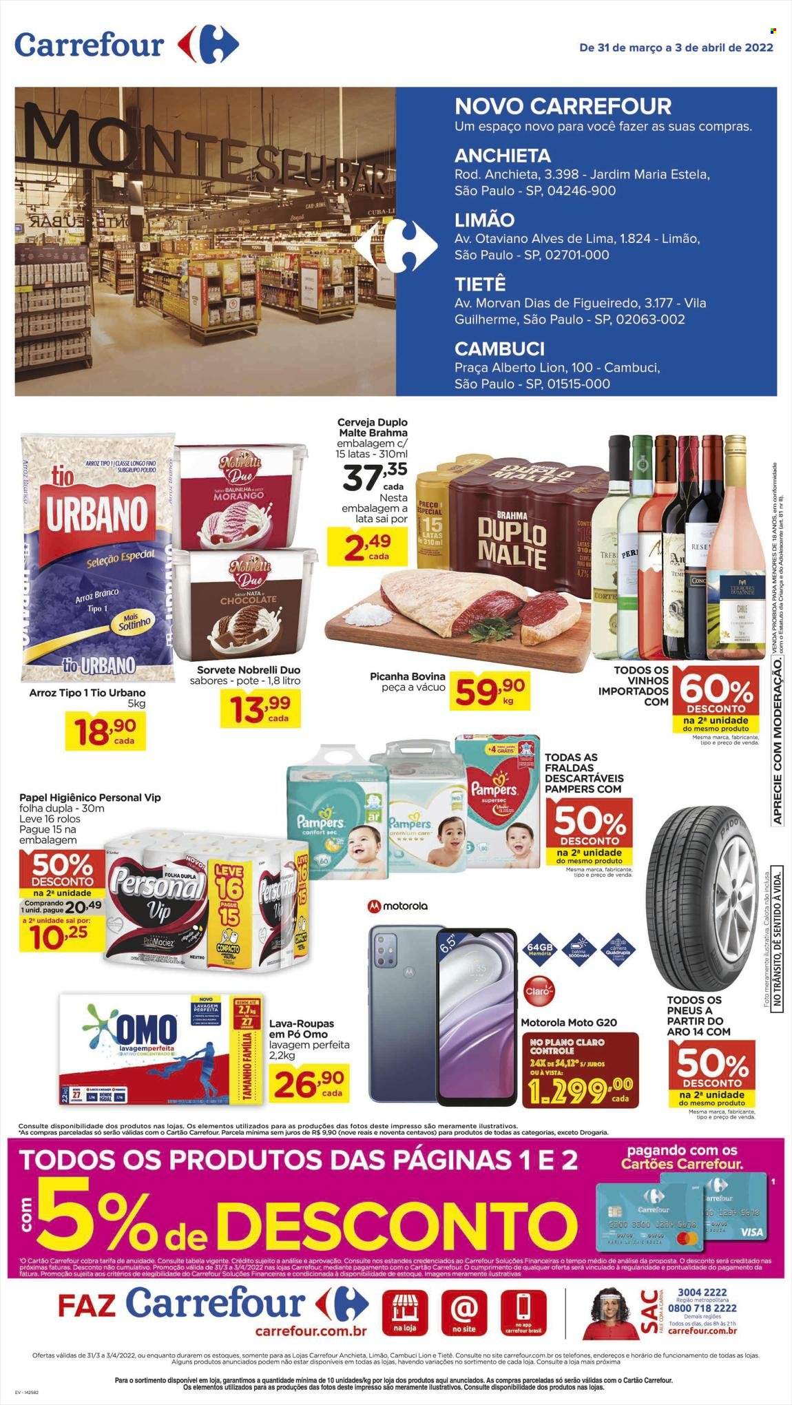 Folheto Carrefour Hiper - 31/03/2022 - 03/04/2022. Página 1