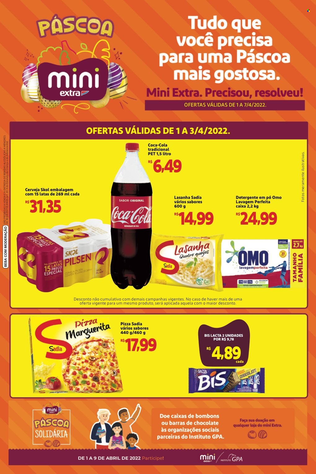 Folheto Mini Extra - 01/04/2022 - 07/04/2022. Página 1