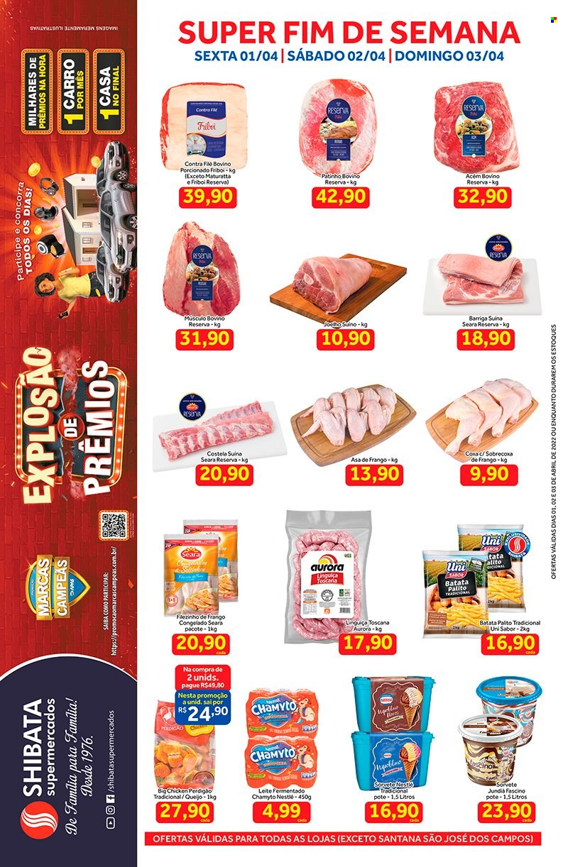Folheto Shibata Supermercados - 01/04/2022 - 03/04/2022. Página 1