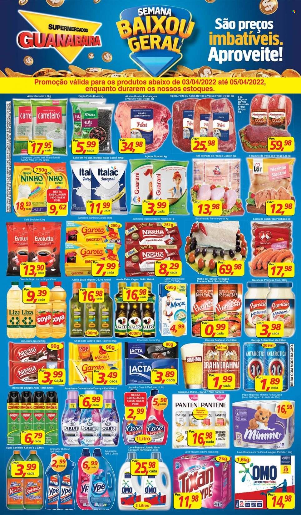 Folheto Supermercados Guanabara - 03/04/2022 - 05/04/2022. Página 1