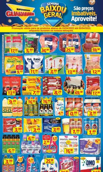 Folheto Supermercados Guanabara - 03/04/2022 - 05/04/2022.