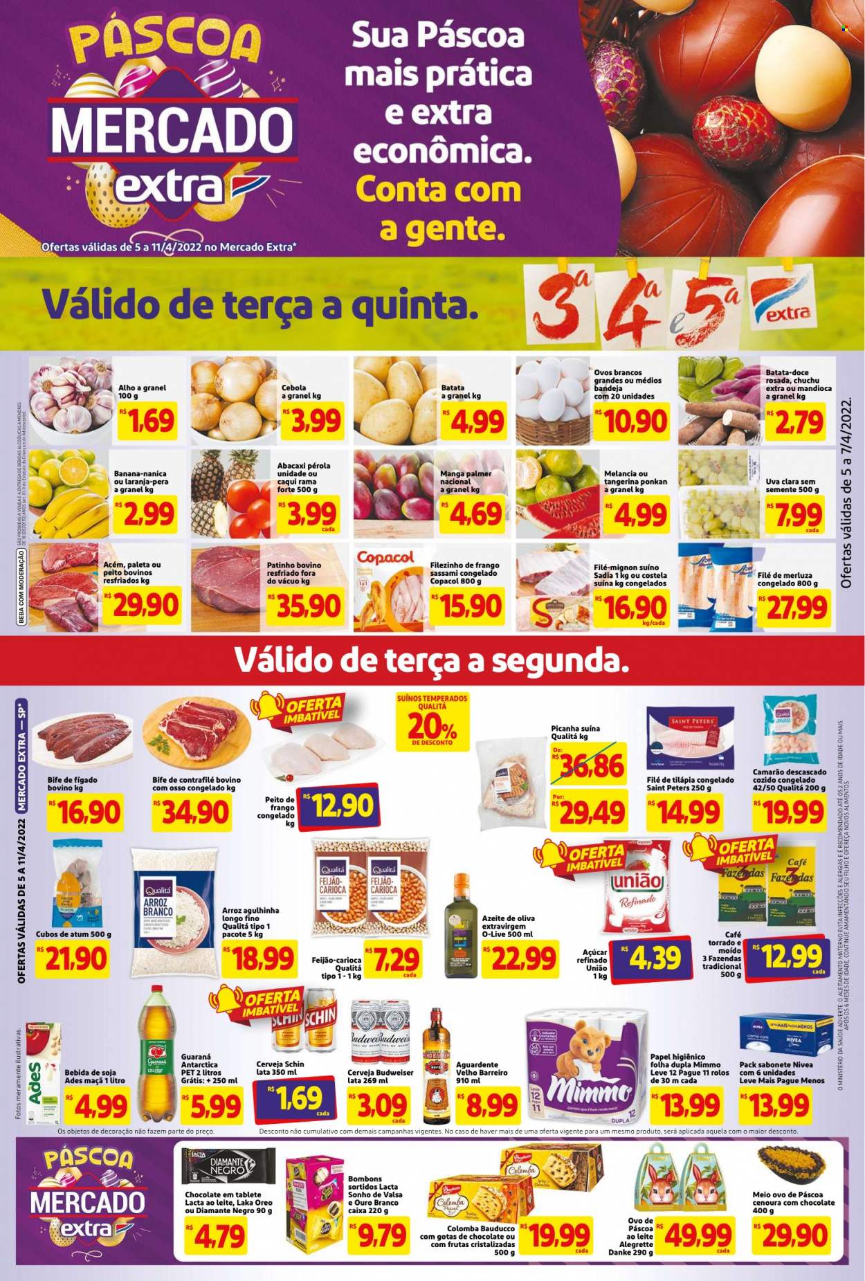 Folheto Mercado Extra - 05/04/2022 - 11/04/2022. Página 1