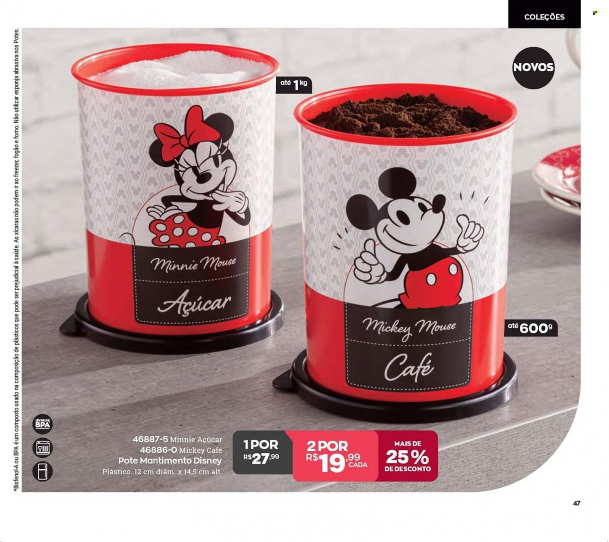 thumbnail - Folheto Avon - Produtos em promoção - Disney, Minnie, esponja. Página 47.