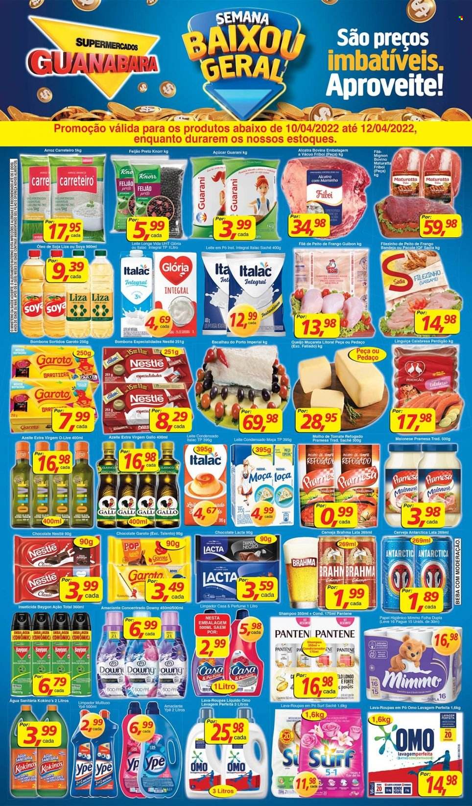 Folheto Supermercados Guanabara - 10/04/2022 - 12/04/2022. Página 1