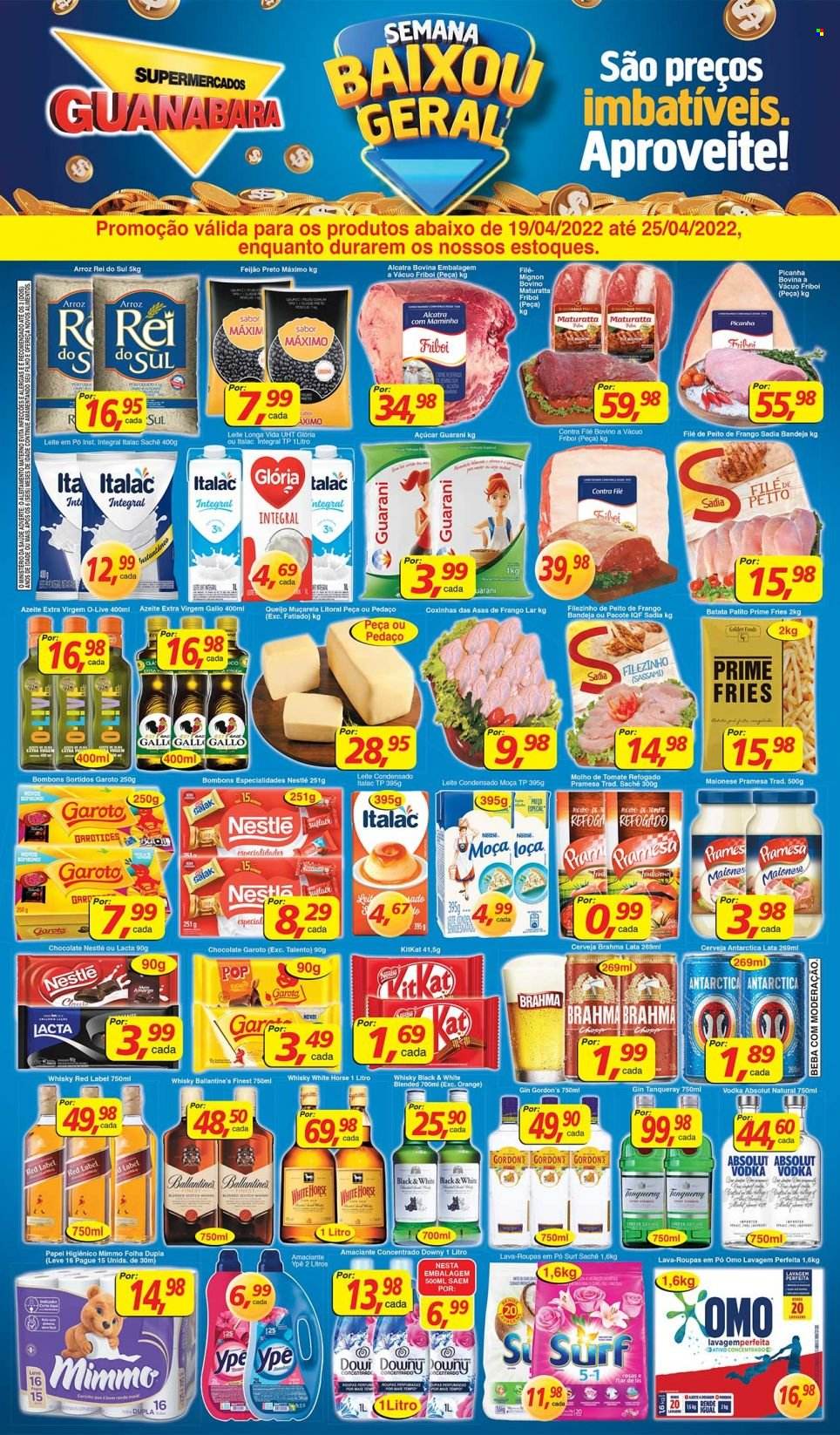 Folheto Supermercados Guanabara - 19/04/2022 - 25/04/2022. Página 1