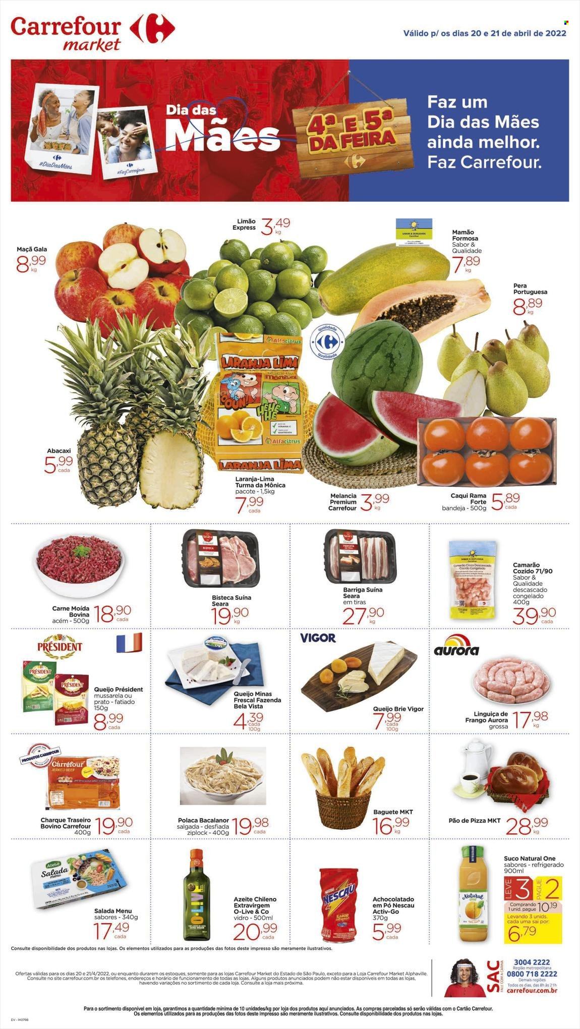 Folheto Carrefour Market - 20/04/2022 - 21/04/2022. Página 1