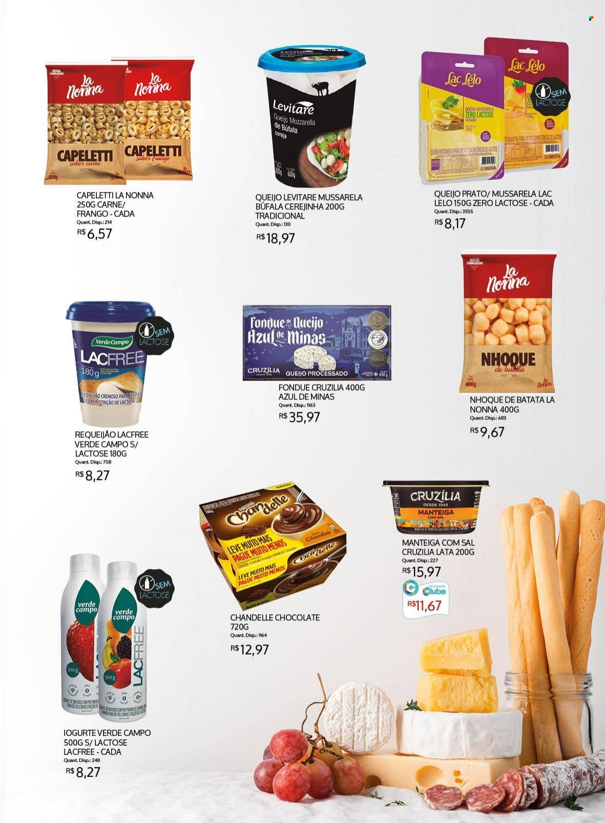 thumbnail - Folheto Bistek Supermercados - 27/04/2022 - 31/05/2022 - Produtos em promoção - carne, frango, nhoque, capeletti, queijo, requeijão, queijo prato, mozzarella, iogurte, Chandelle, manteiga, manteiga com sal. Página 5.