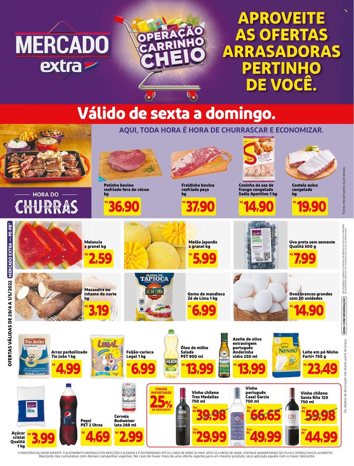 Folheto Mercado Extra - 29/04/2022 - 01/05/2022. Página 1