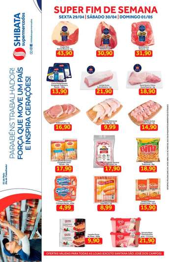 Folheto Shibata Supermercados - 29/04/2022 - 01/05/2022.