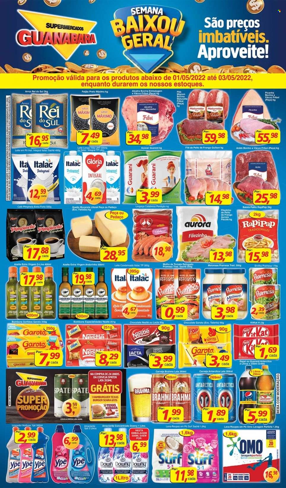 Folheto Supermercados Guanabara - 01/05/2022 - 03/05/2022. Página 1