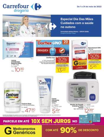 Folheto Carrefour Drogaria - 01/05/2022 - 31/05/2022.