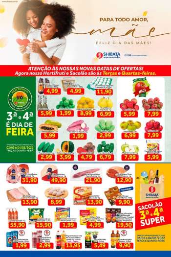 Folheto Shibata Supermercados - 03/05/2022 - 09/05/2022.