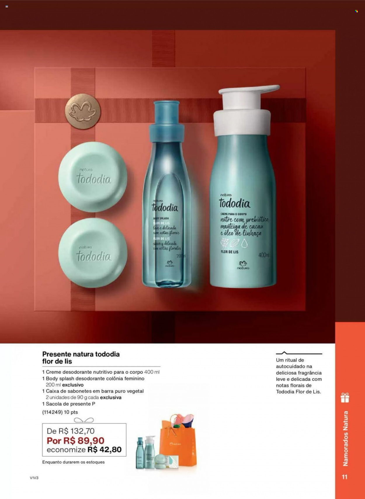 thumbnail - Folheto Natura - Produtos em promoção - desodorante, antitranspirante. Página 11.