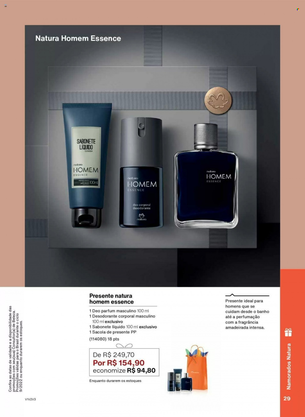 thumbnail - Folheto Natura - Produtos em promoção - sabonete, sabonete liquido, desodorante, antitranspirante. Página 29.
