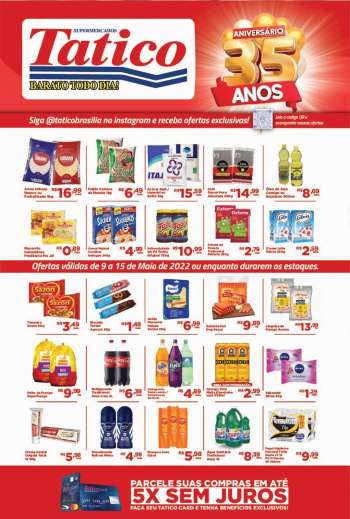 Folheto Supermercados Tatico - 09/05/2022 - 15/05/2022.