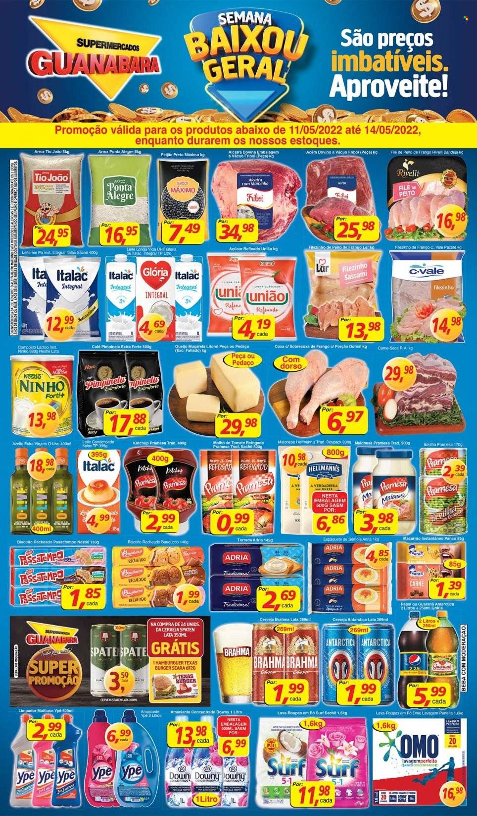 Folheto Supermercados Guanabara - 11/05/2022 - 14/05/2022. Página 1