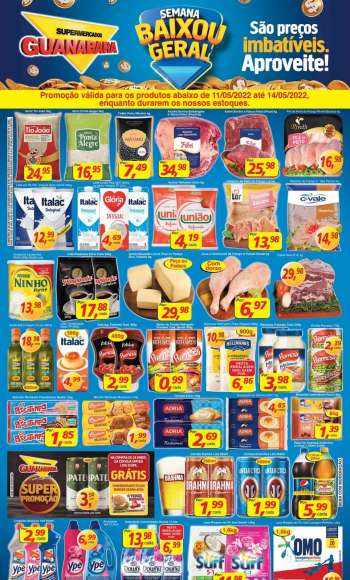 Folheto Supermercados Guanabara - 11/05/2022 - 14/05/2022.