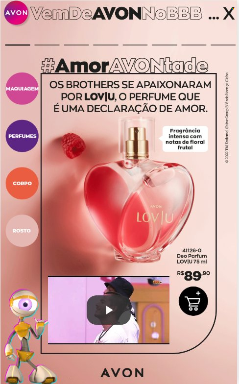 thumbnail - Folheto Avon - Produtos em promoção - Avon, maquiagem, perfume. Página 1.